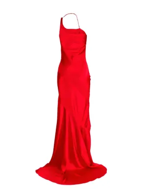 Sleeveless Silk Gown