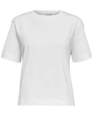 SLFESSENTIAL SS BOXY TEE | BRIGHT WHITE