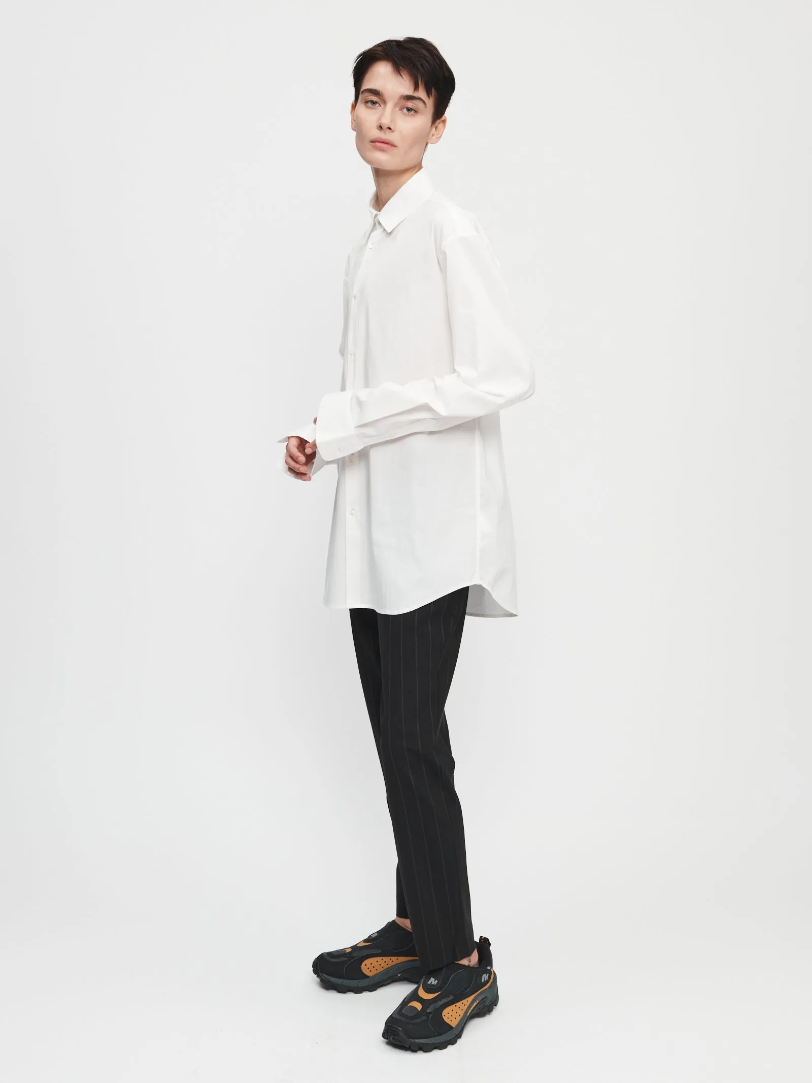 Slim Long Shirt in White