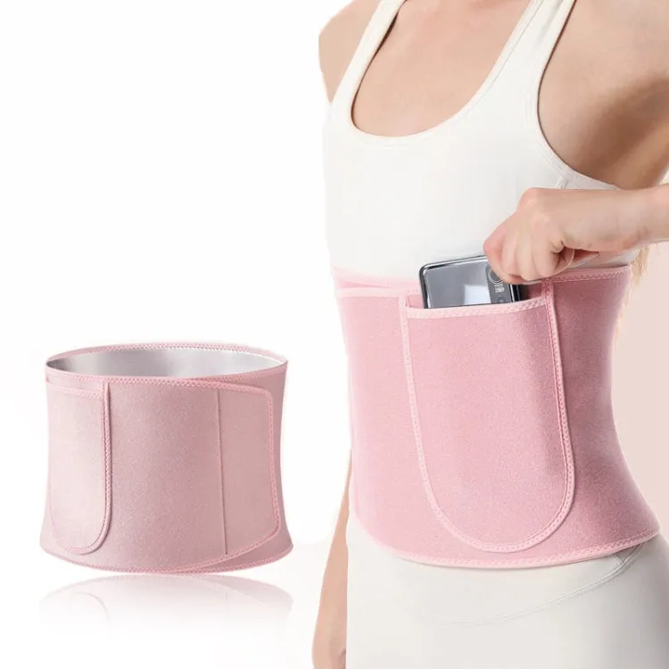 Slimming Waist Belt Sweatband For Training And Running, Spec: Silver Ions Inner(Free Size)
