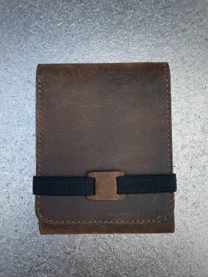 Slingshot wallet dark brown crazy horse