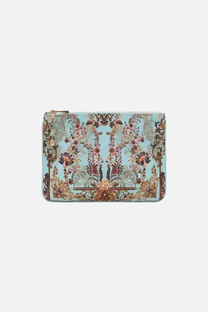 SMALL CANVAS CLUTCH ADIEU YESTERDAY