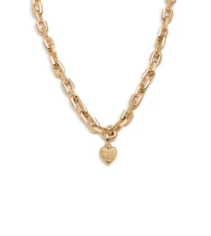 Small Strong Hearts Necklace with Small Heart Ingot Medallion