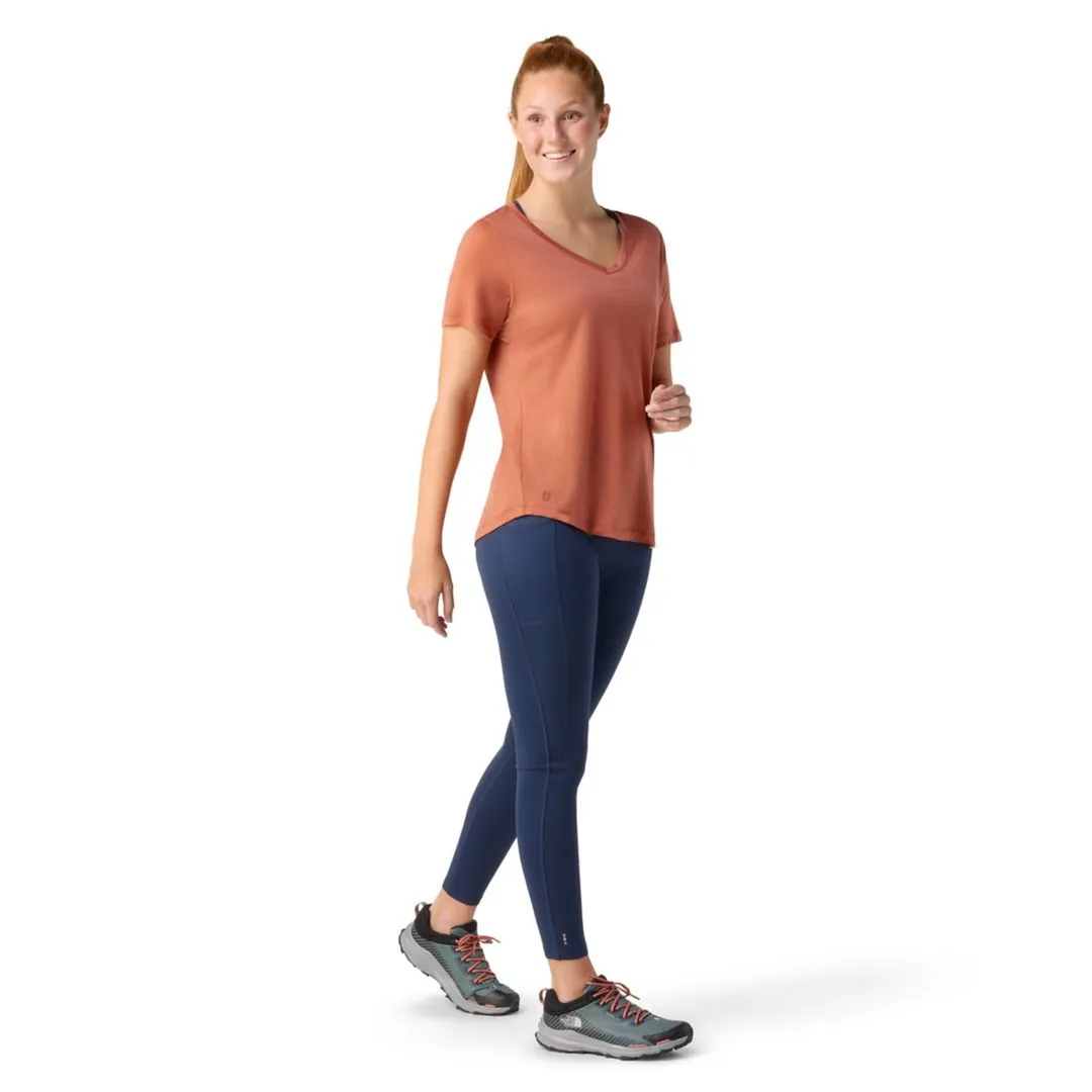 Smartwool Women&#x27;s Merino Sport Ultralite V-Neck Short Sleeve Copper | Buy Smartwool Women&#x27;s Merino Sport Ultralite V-Neck Short Sleeve Copper here | Outnorth