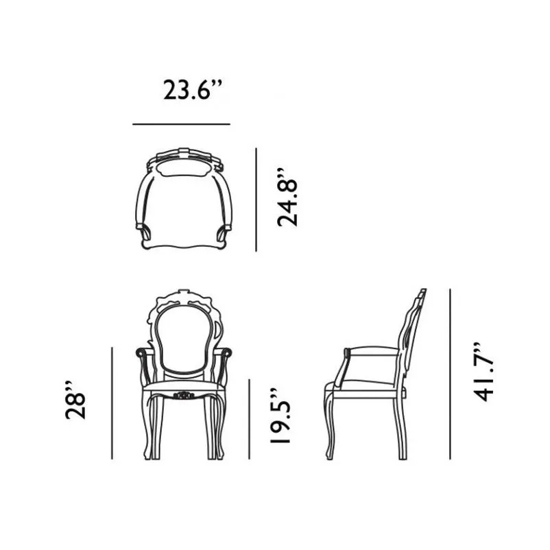 Smoke Dining Arm Chair