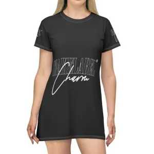 Snake Print Dress: Women's Light Fabric T-Shirt Dress, 100% Polyester