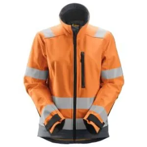 Snickers&#x20;1237&#x20;AllroundWork,&#x20;Women&#x27;s&#x20;High-Vis&#x20;Softshell&#x20;Jacket,&#x20;Class&#x20;2&#x2F;3&#x20;-&#x20;High&#x20;Vis&#x20;Orange