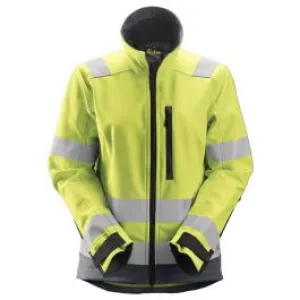 Snickers&#x20;1237&#x20;AllroundWork,&#x20;Women&#x27;s&#x20;High-Vis&#x20;Softshell&#x20;Jacket,&#x20;Class&#x20;2&#x2F;3&#x20;-&#x20;High&#x20;Vis&#x20;Yellow