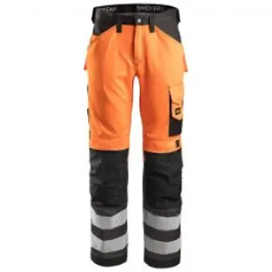 Snickers&#x20;3333&#x20;Work&#x20;Trousers&#x20;High-Vis&#x20;Class&#x20;2&#x20;-&#x20;Orange&#x2F;Black