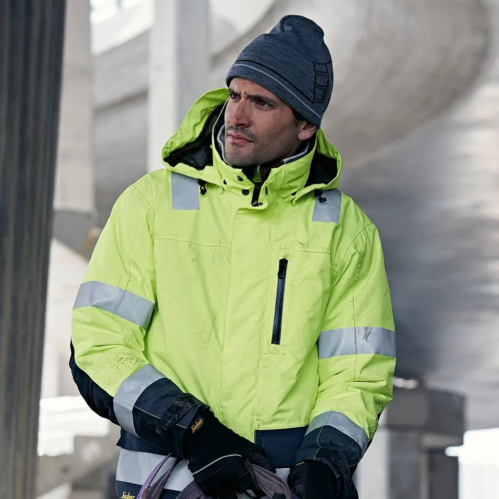Snickers&#x20;9093&#x20;WINDSTOPPER&#xAE;&#x20;Beanie&#x20;-&#x20;High&#x20;Vis&#x20;Yellow&#x2F;Grey