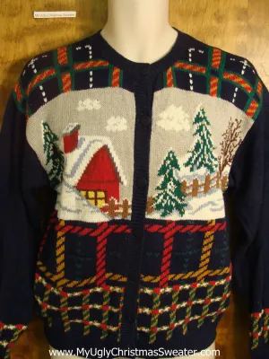 Snowy Little House Ugly Christmas Sweater
