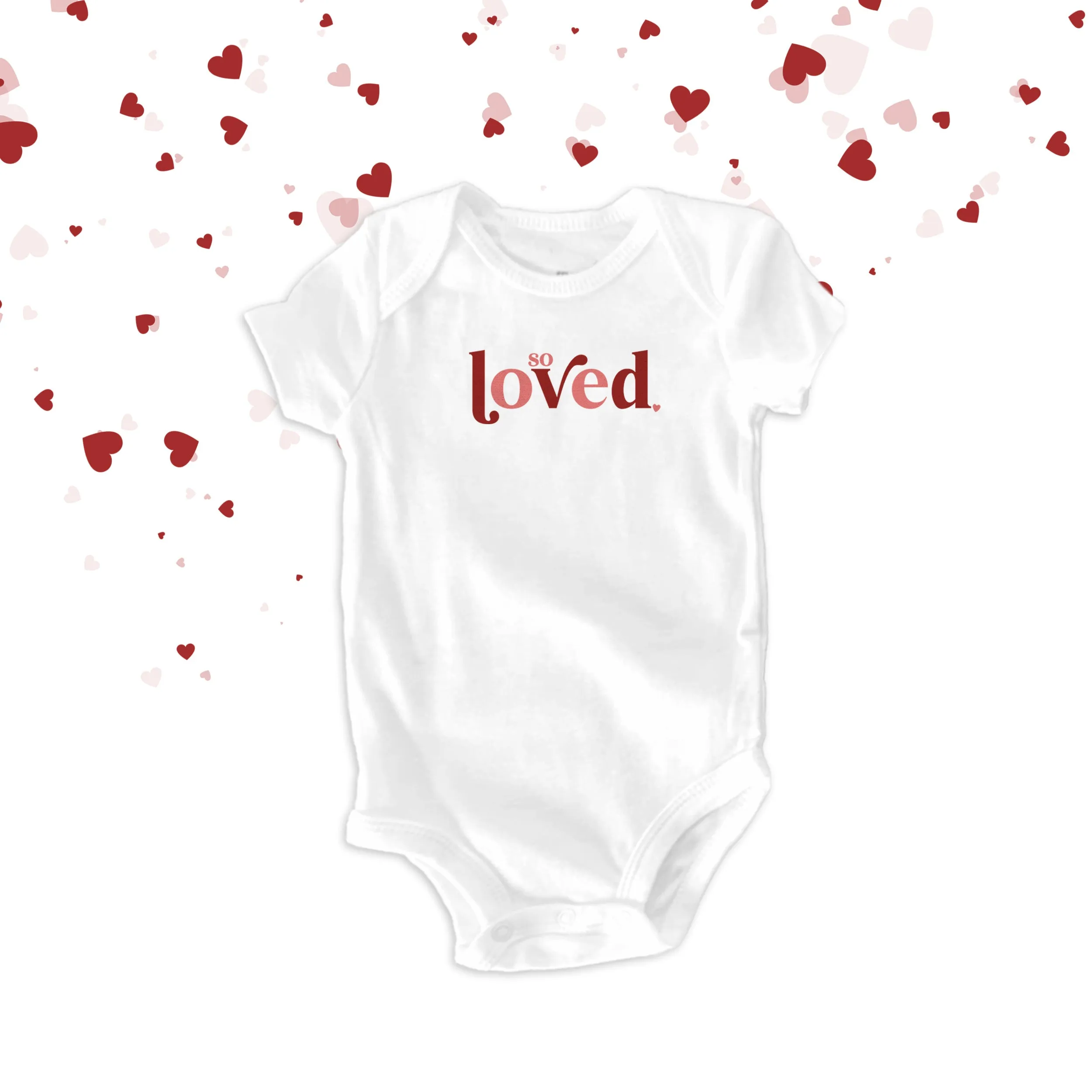So Loved Valentine's Day baby bodysuit