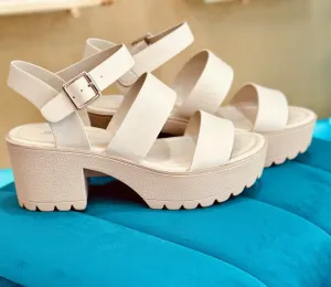 SODA- ADALYN CHUNKY Sandals (beige)