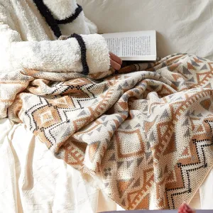 Soft Throw Blankets, Cozy Knitted Throw, Acrylic Blanket for Winter