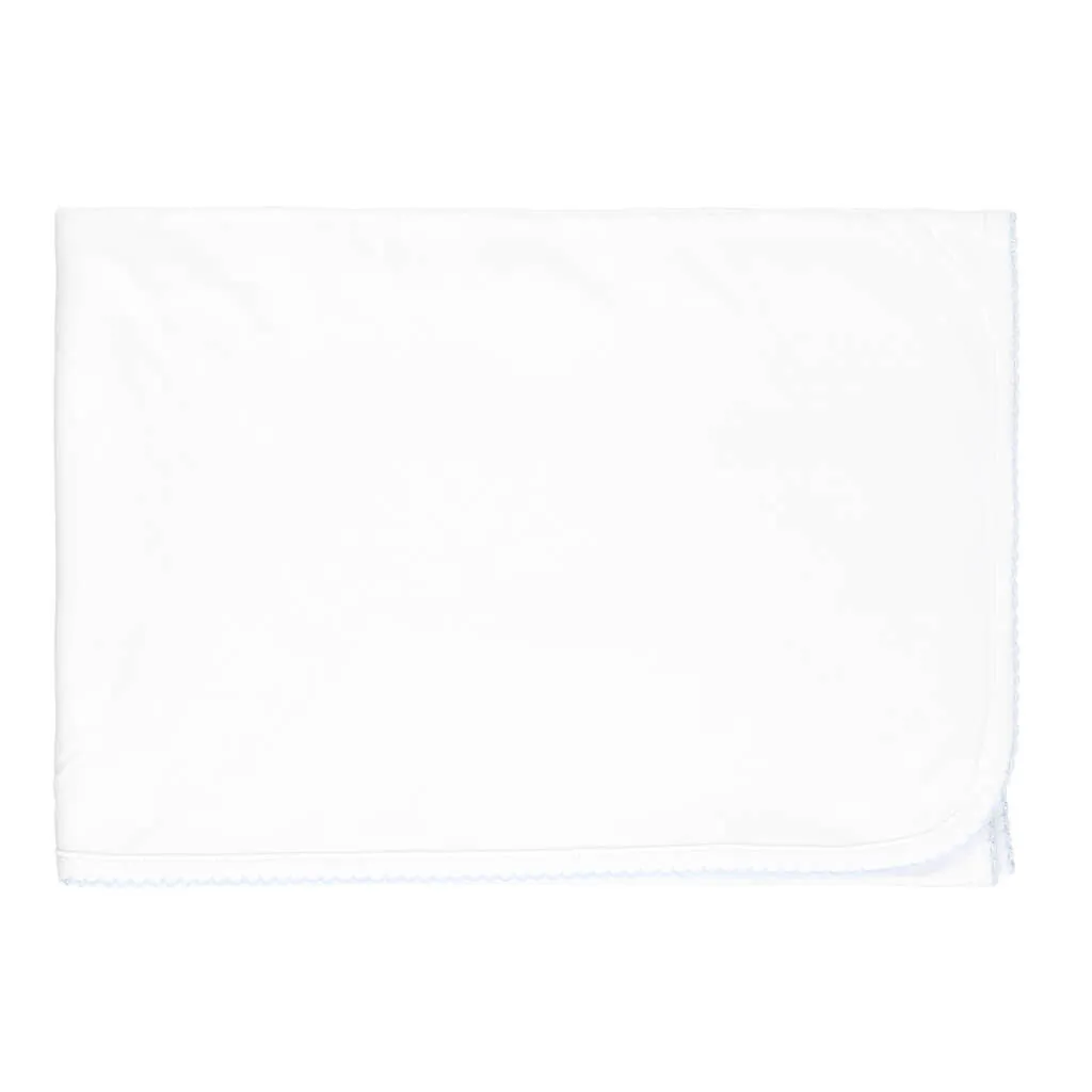 Solid Basic Blanket White/Blue
