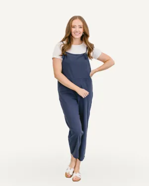 Solid Loose Overall Jumpsuit