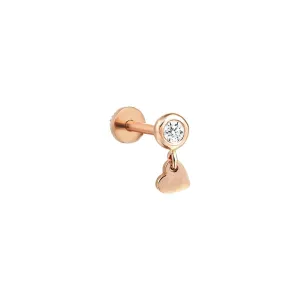 Solitaire Heart Sallantılı Piercing