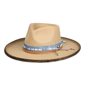 Solstice - Striped Straps Sample Design Wool Fedora Hat