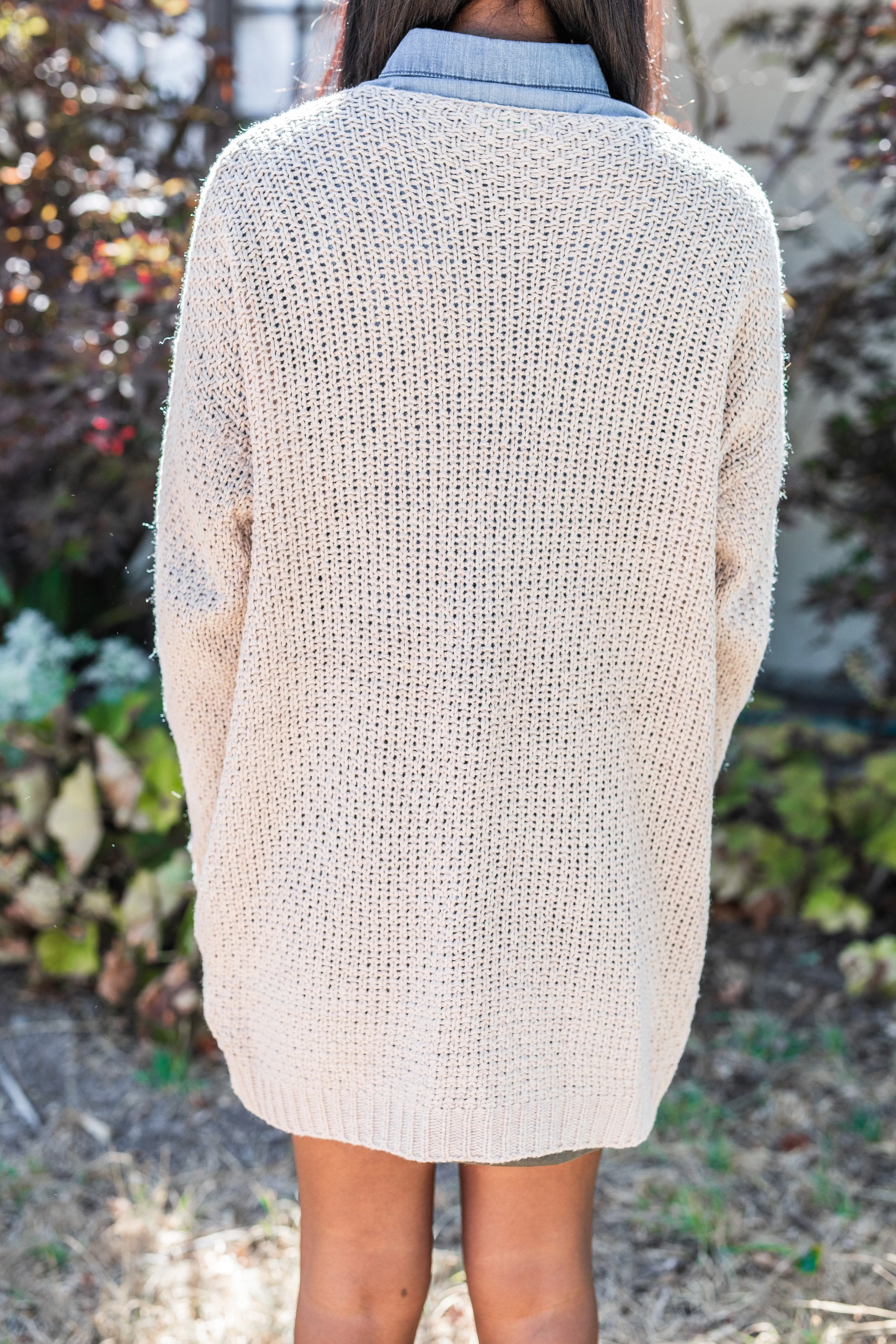 Somebody To Love Mocha Brown Cable Knit Cardigan
