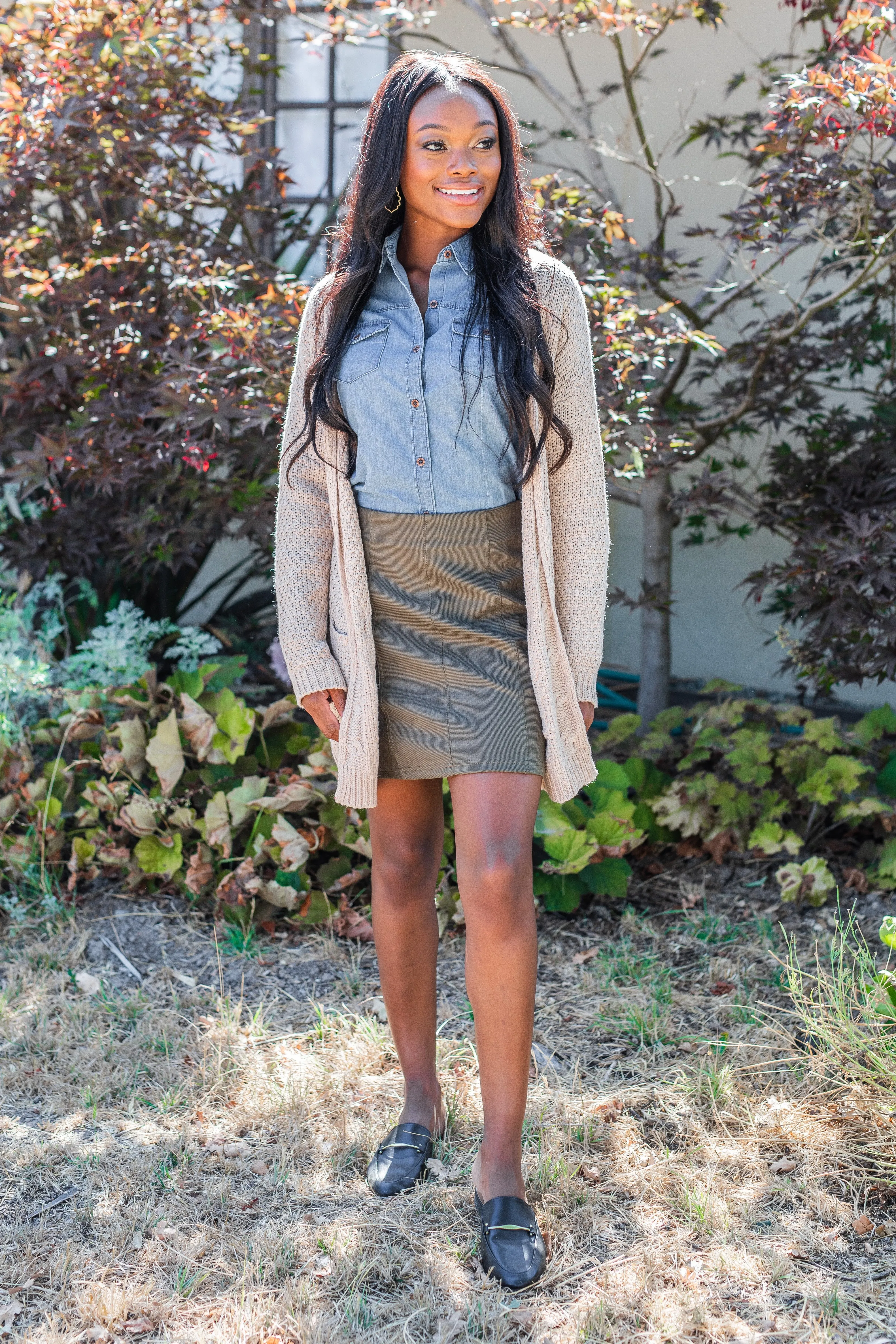 Somebody To Love Mocha Brown Cable Knit Cardigan
