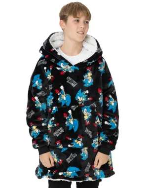 Sonic The Hedgehog Kids Oversized Blanket Hoodie
