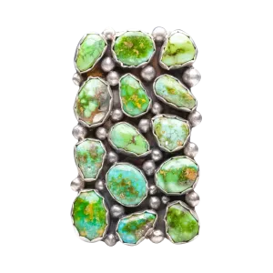 Sonoran Gold Cluster Ring | Navajo Handmade