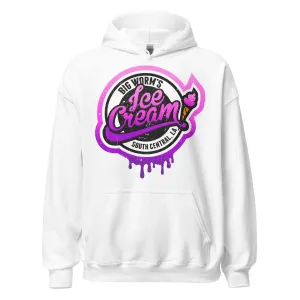 South Central Hoodie Big Worms Ice Cream Blended Cotton Midweight Unisex Pullover