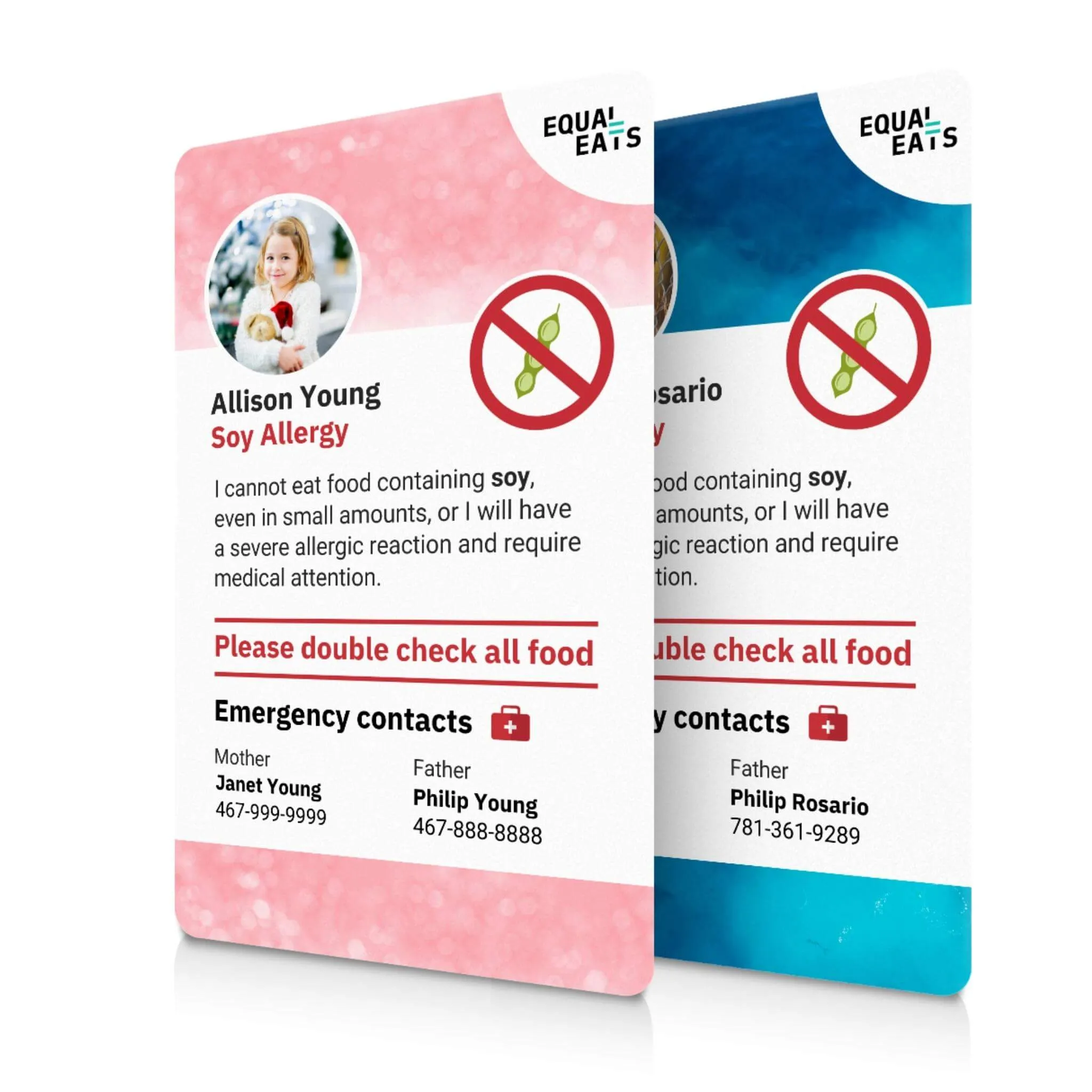 Soy Allergy ID Card