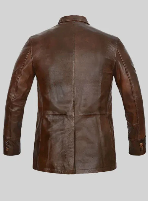 Spanish Brown Leather Blazer - #716