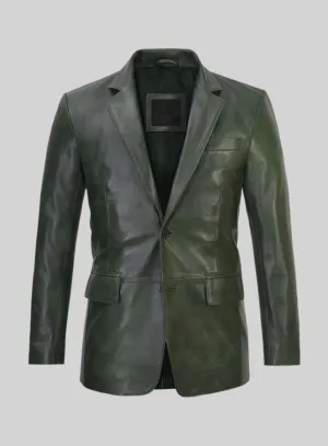 Spanish Green Leather Blazer