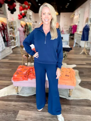 Spanx AirEssentials Wide Leg Pant Timeless Navy