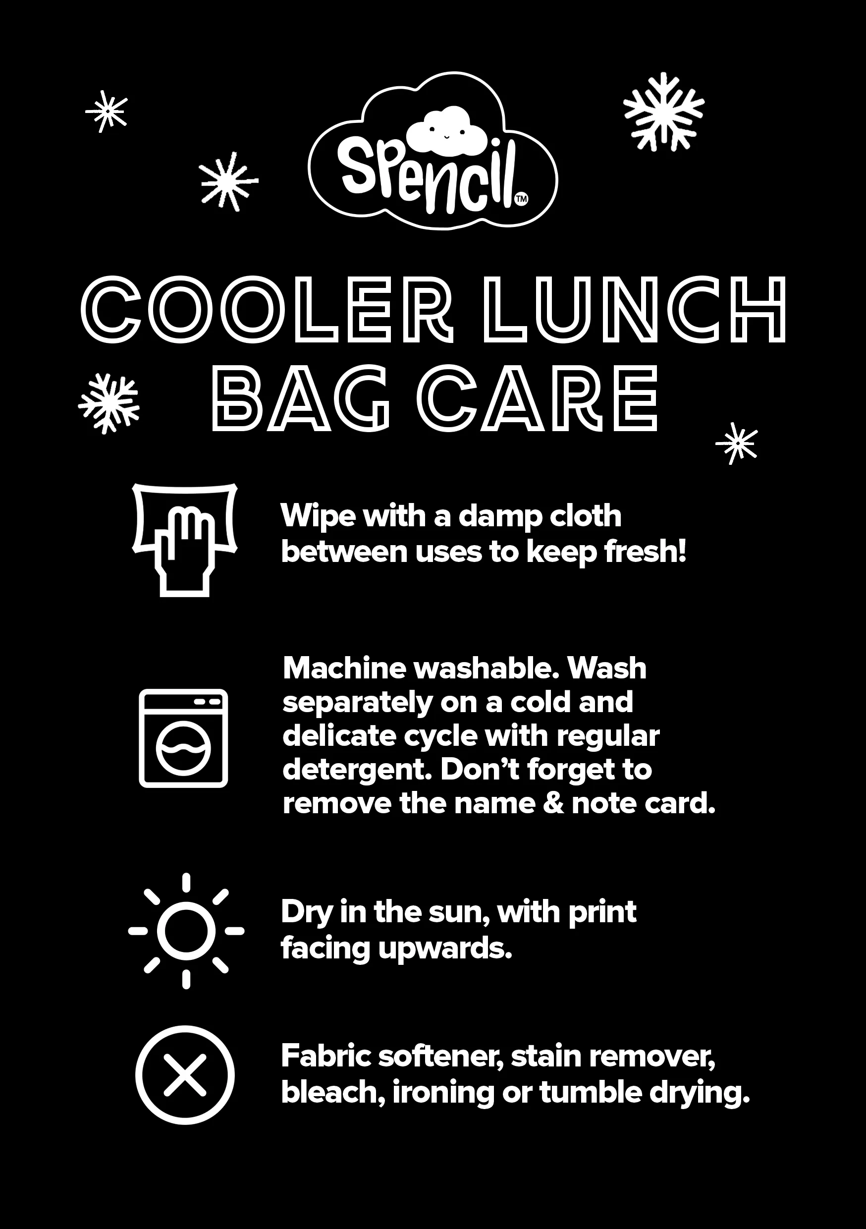 Spencil BIG Cooler Lunch Bag   Chill Pack - Hearts & Crosses