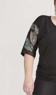 SPG shiny black top