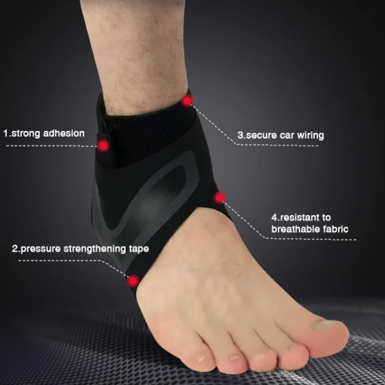 Sport Ankle Support Elastic High Protect Sports Ankle Equipment Safety Running Basketball Ankle Brace Support, Size:M(Right)