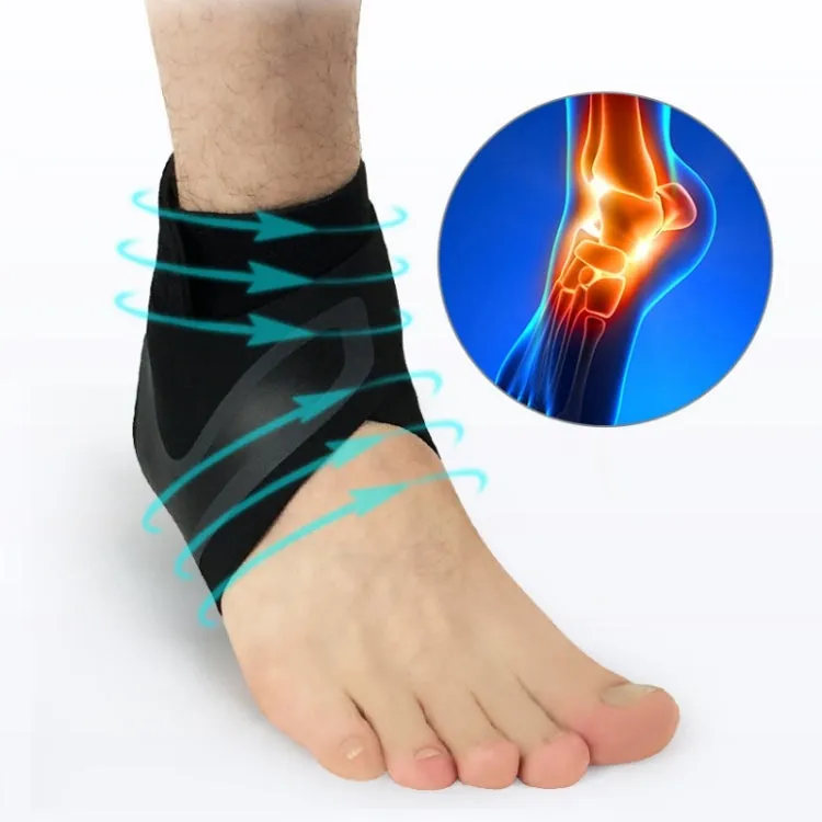 Sport Ankle Support Elastic High Protect Sports Ankle Equipment Safety Running Basketball Ankle Brace Support, Size:M(Right)