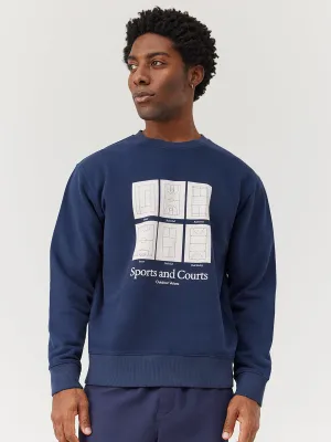Sports and Courts Cotton Terry Classic Crewneck Sweatshirt