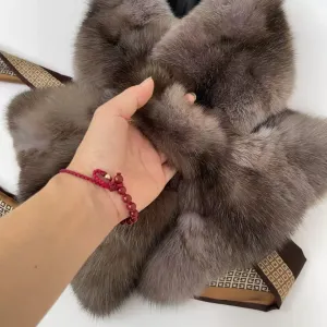 Spot large sable scarf whole leather series women's winter warm fur neck scarf beautiful atmosphere