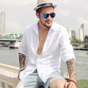 Spring Casual Cotton Long Sleeve Shirt #S816