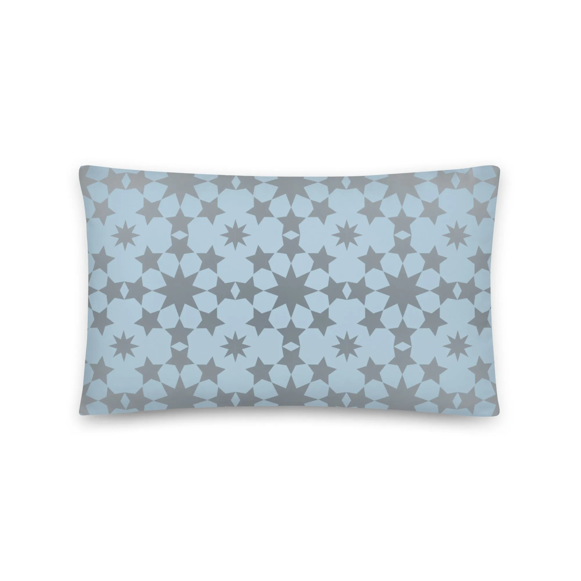 Star pattern blue cushion cover