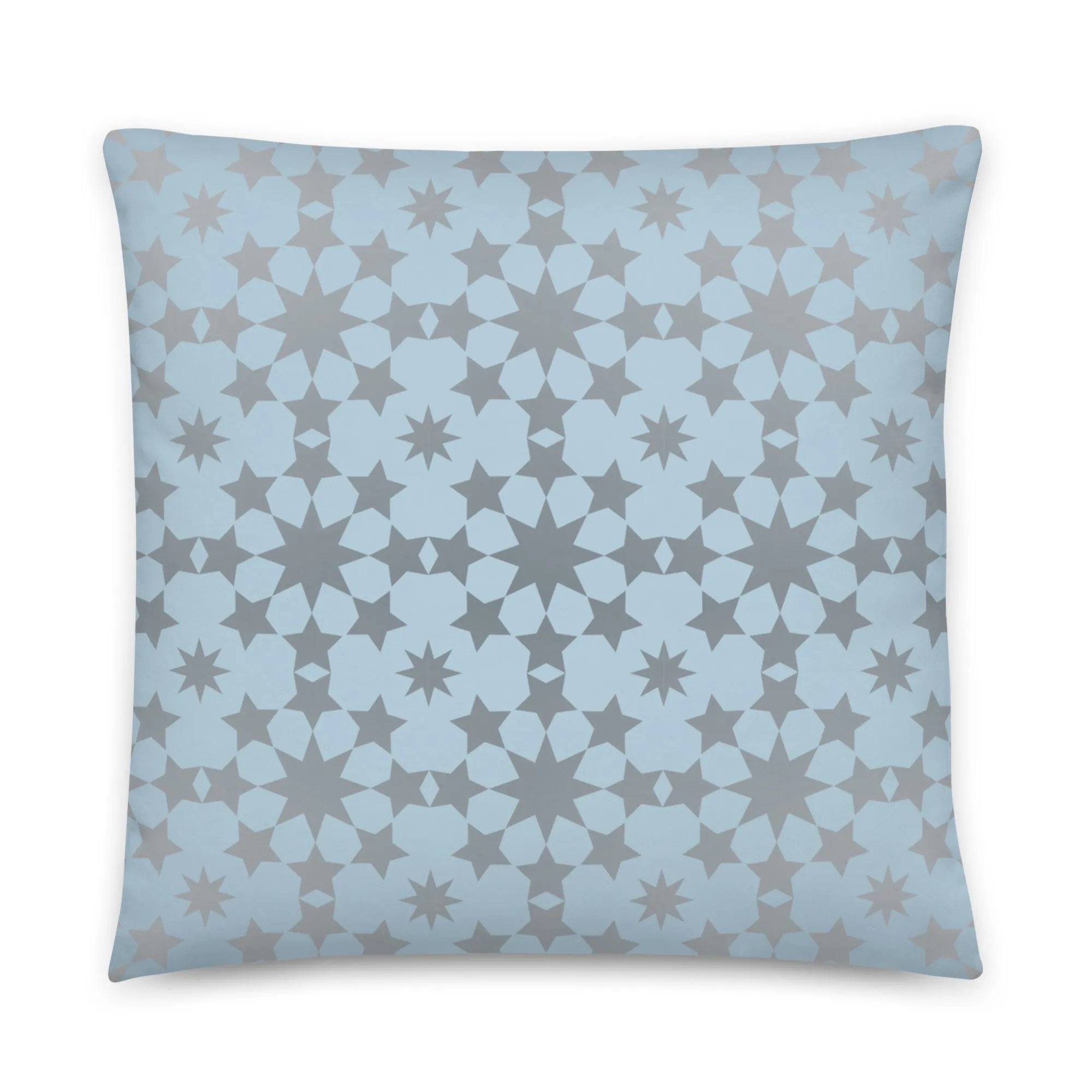 Star pattern blue cushion cover