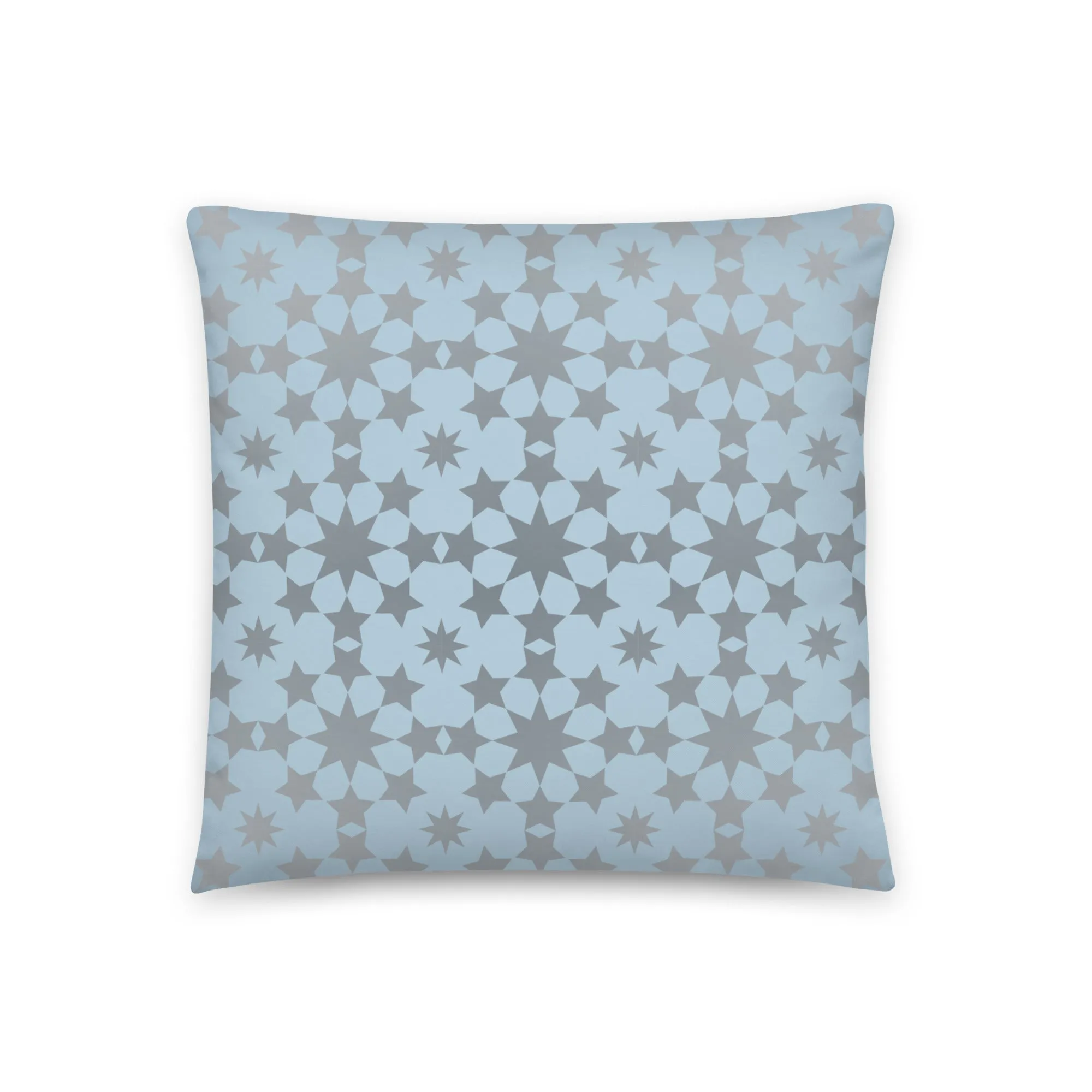 Star pattern blue cushion cover