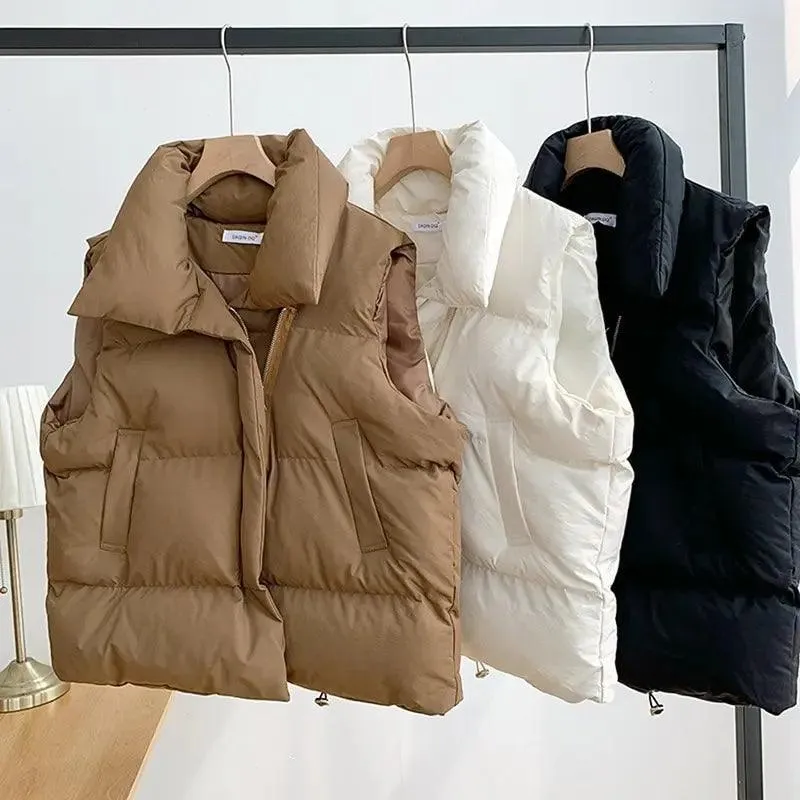 Stay Stylish & Cozy: Button Vest for Women - Winter Warmth
