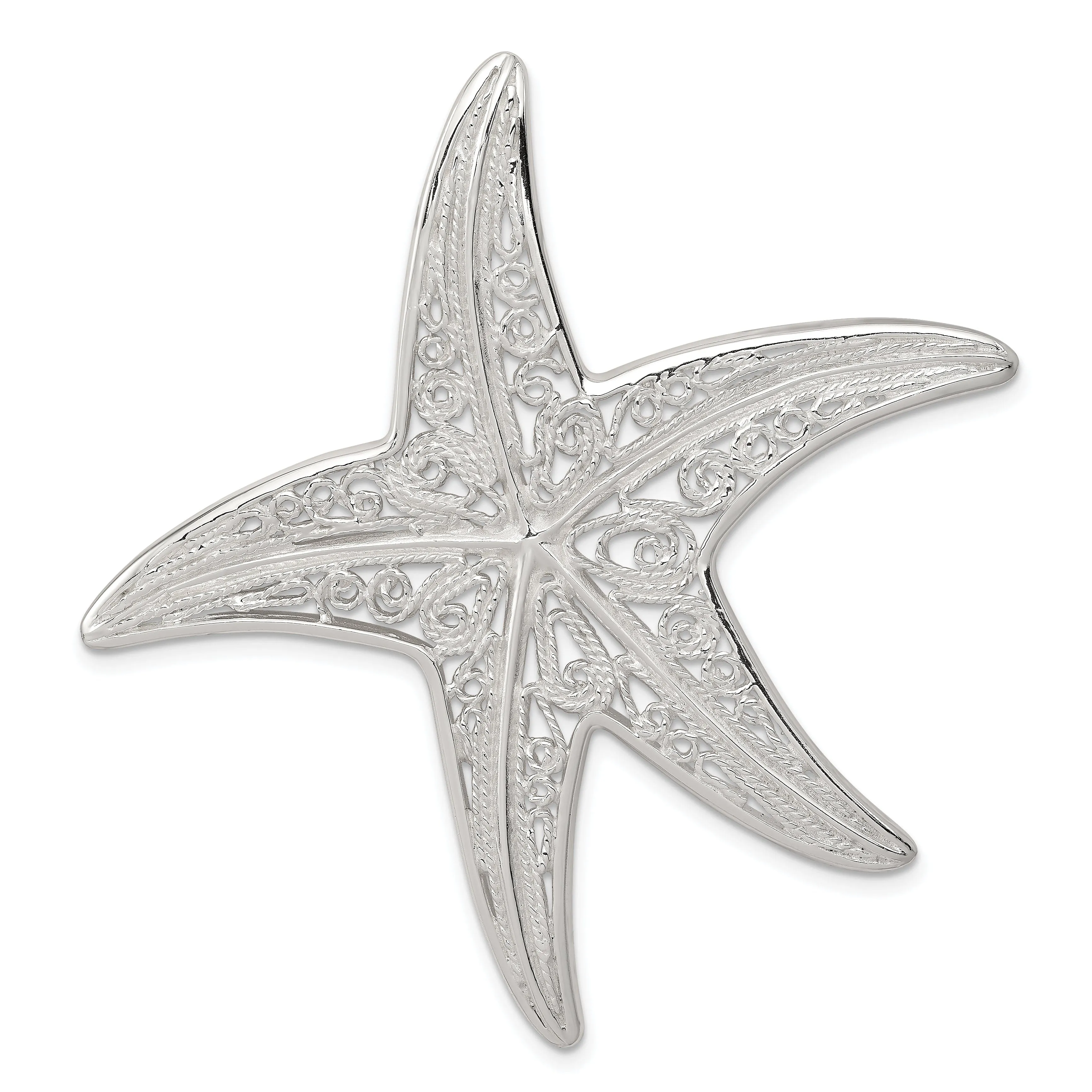 Sterling Silver Designer Starfish Pendant