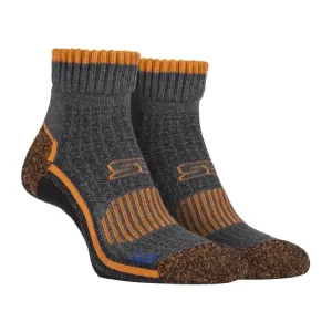 Storm bloc - 1 pair mens cotton ankle socks (9-12 / grey)