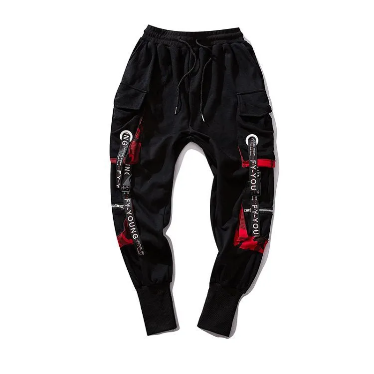 Streamer overalls trendy men loose hip-hop pants men