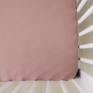 Stretch Crib Sheet | Dusty Rose