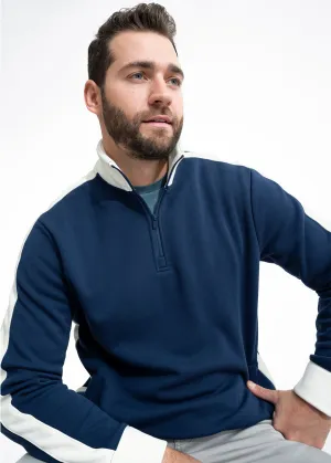 Stretch Fleece Quarter Zip | Admiral with Snow