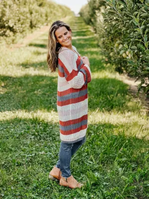 Striped Knit Cardigan