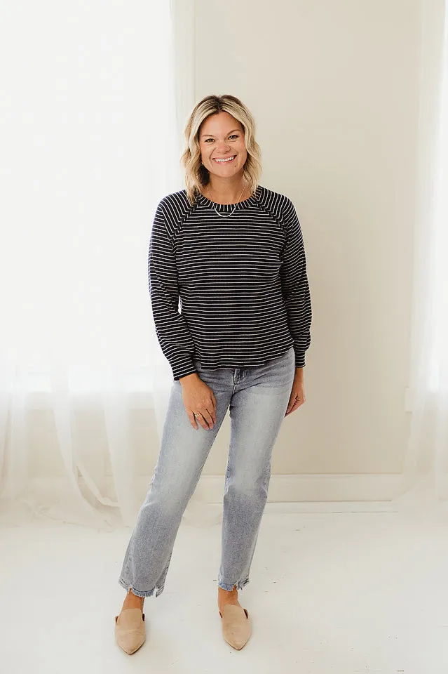 Striped Raglan Top