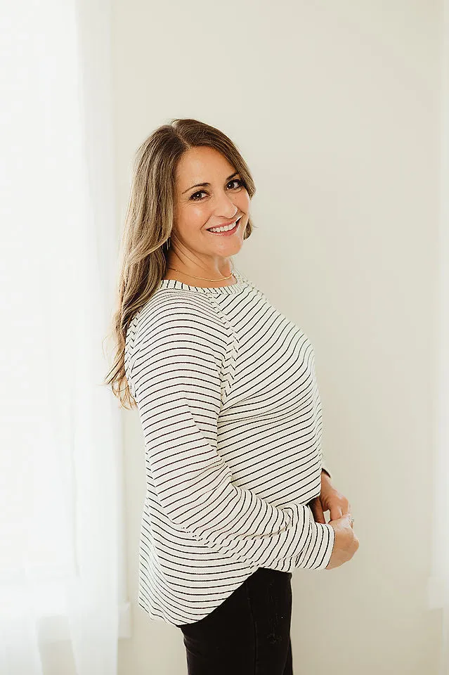 Striped Raglan Top